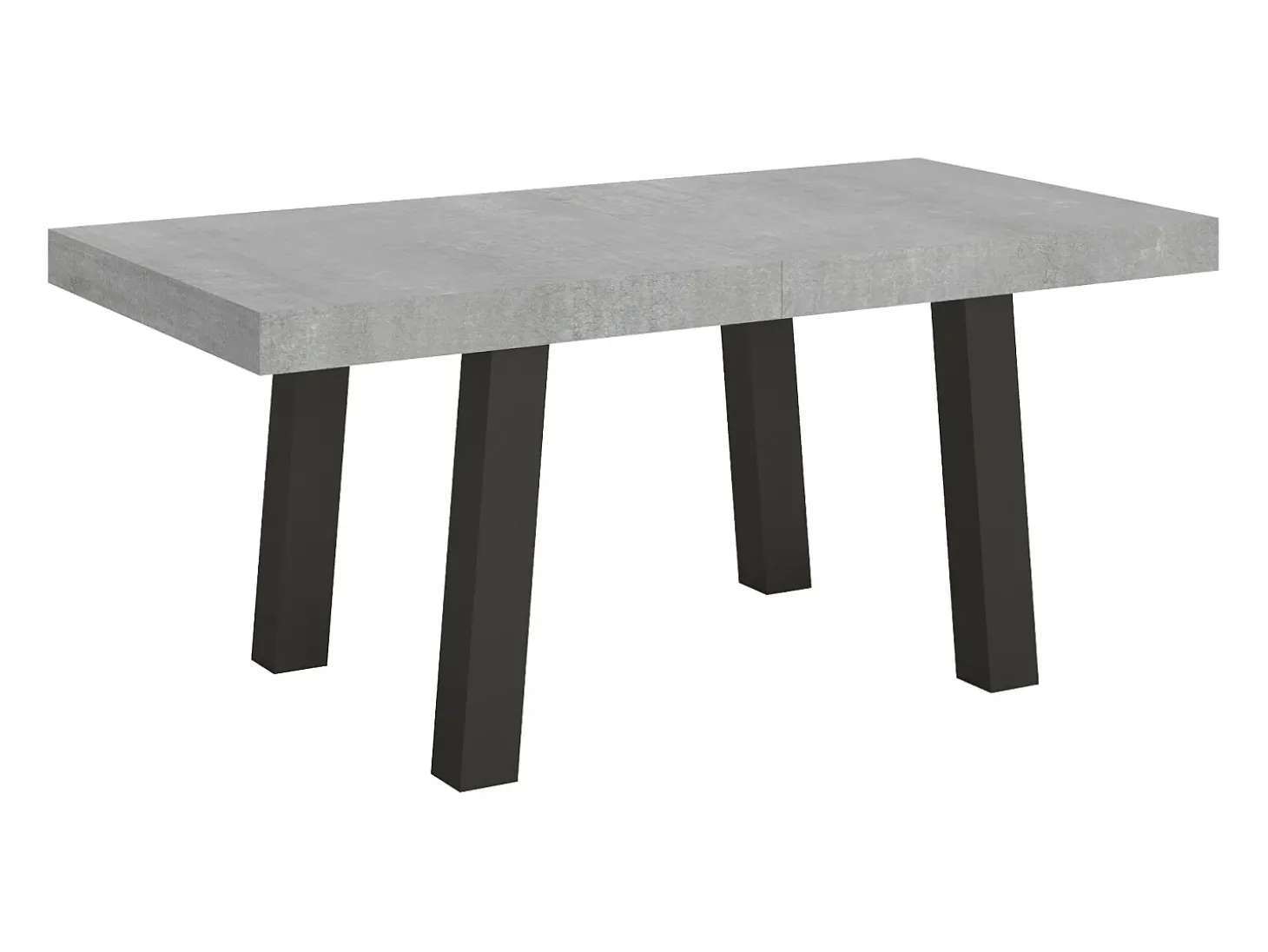 Mesa extensible 90x200/304 cm Bridge Cemento estructura Antracita