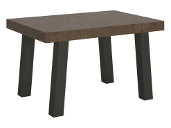 Mesa extensible 90x140/400 cm Bridge Nogal estructura Antracita