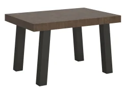 Mesa extensible 90x130/234 cm Bridge Nogal estructura Antracita