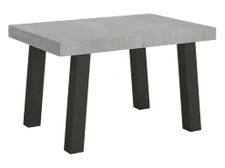 Mesa extensible 90x140/244 cm Bridge Cemento estructura Antracita