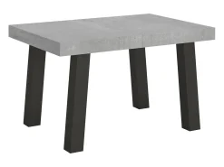 Mesa extensible 90x130/390 cm Bridge Cemento estructura Antracita