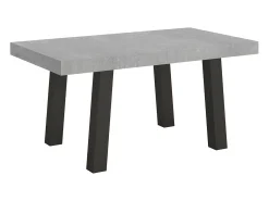 Mesa extensible 90x160/264 cm Bridge Cemento estructura Antracita