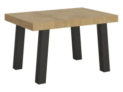 Mesa extensible 90x130/390 cm Bridge Roble Natural estructura Antracita