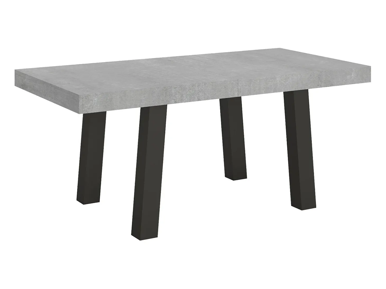 Mesa extensible 90x180/284 cm Bridge Cemento estructura Antracita