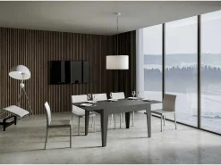 Mesa extensible 90x120/180 cm Cico Antracita Espatulado