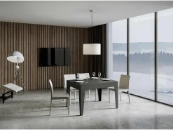 Mesa extensible 90x120/180 cm Cico Antracita Espatulado