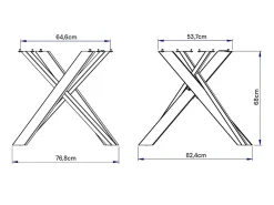 Mesa extensible 90x90/194 cm Clerk Premium tapa cachemira patas Blancas