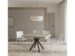 Mesa extensible 120/224x90 cm Dolcezza cachemira patas antracita