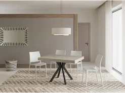 Mesa extensible 120/224x90 cm Dolcezza cachemira patas antracita