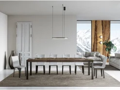 Mesa extensible 90x200/304 cm Everyday Premium Nogal estructura Antracita
