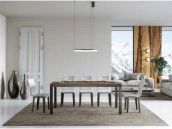 Mesa extensible 90x200/304 cm Everyday Premium Nogal estructura Antracita
