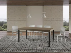 Mesa extensible 90x200/460 cm Everyday gris paloma patas antracita