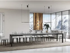 Mesa extensible 180/440x90 cm Everyday Evolution cemento estructura et patas antracita