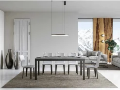 Mesa extensible 180/440x90 cm Everyday Evolution cemento estructura et patas antracita
