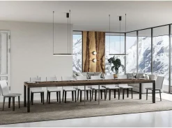 Mesa extensible 90x140/400 cm Everyday Premium Nogal estructura Antracita