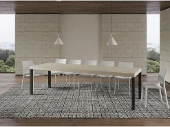 Mesa extensible 90x200/304 cm Everyday Premium cachemira patas antracita