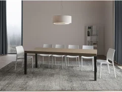 Mesa extensible 90x120/224 cm Everyday Premium gris paloma patas antracita