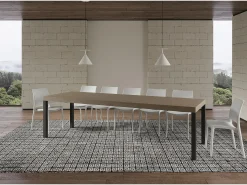 Mesa extensible 90x160/264 cm Everyday Premium gris paloma patas antracita