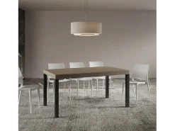 Mesa extensible 90x160/264 cm Everyday Premium gris paloma patas antracita