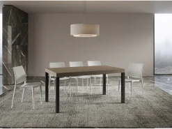 Mesa extensible 90x160/264 cm Everyday Premium gris paloma patas antracita
