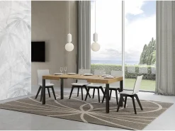 Mesa extensible 70x110/194 cm Everyday Roble Nature Estructura Antracita
