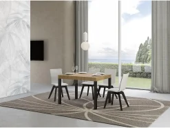 Mesa extensible 70x110/194 cm Everyday Roble Nature Estructura Antracita