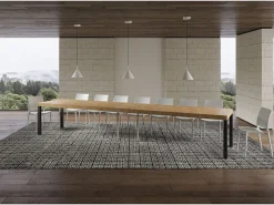 Mesa extensible 90x160/420 cm Everyday Premium Roble Natural estructura Antracita