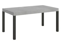 Mesa extensible 160/244x80 cm Everyday cemento patas antracita