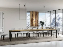 Mesa extensible 160/420x90 cm Everyday Evolution roble natural estructura et patas antracita