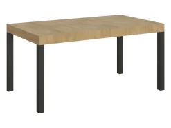 Mesa extensible 160/244x80 cm Everyday roble natural patas antracita