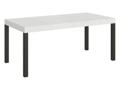 Mesa extensible 180/440x90 cm Everyday fresno blanco patas antracita