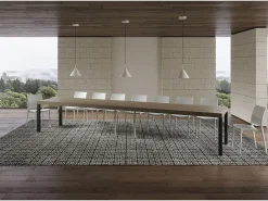 Mesa extensible 90x200/460 cm Everyday Premium gris paloma patas antracita