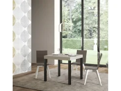 Mesa extensible 90x90/246 cm Everyday Premium cachemira patas antracita