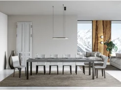 Mesa extensible 90x200/304 cm Everyday Premium Cemento estructura Antracita