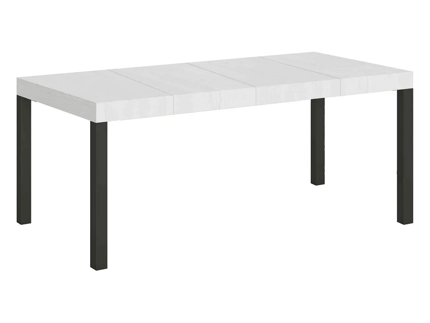 Mesa extensible 180/284x90 cm Everyday Premium fresno blanco patas antracita