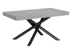 Mesa extensible 90x160/264 cm Famas Cemento estructura Antracita