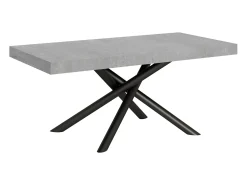 Mesa extensible 90x180/284 cm Famas Cemento estructura Antracita