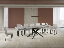 Mesa extensible 90x200/460 cm Famas Cachemira estructura Antracita