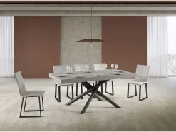 Mesa extensible 90x180/440 cm Famas Cachemira estructura Antracita