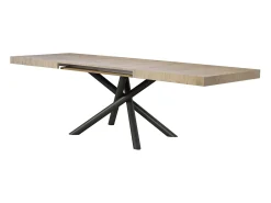 Mesa extensible 90x200/304 cm Famas Premium Roble Natural estructura Antracita