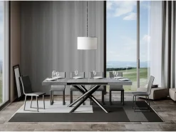 Mesa extensible 90x120/380 cm Famas Cemento patas Antracita