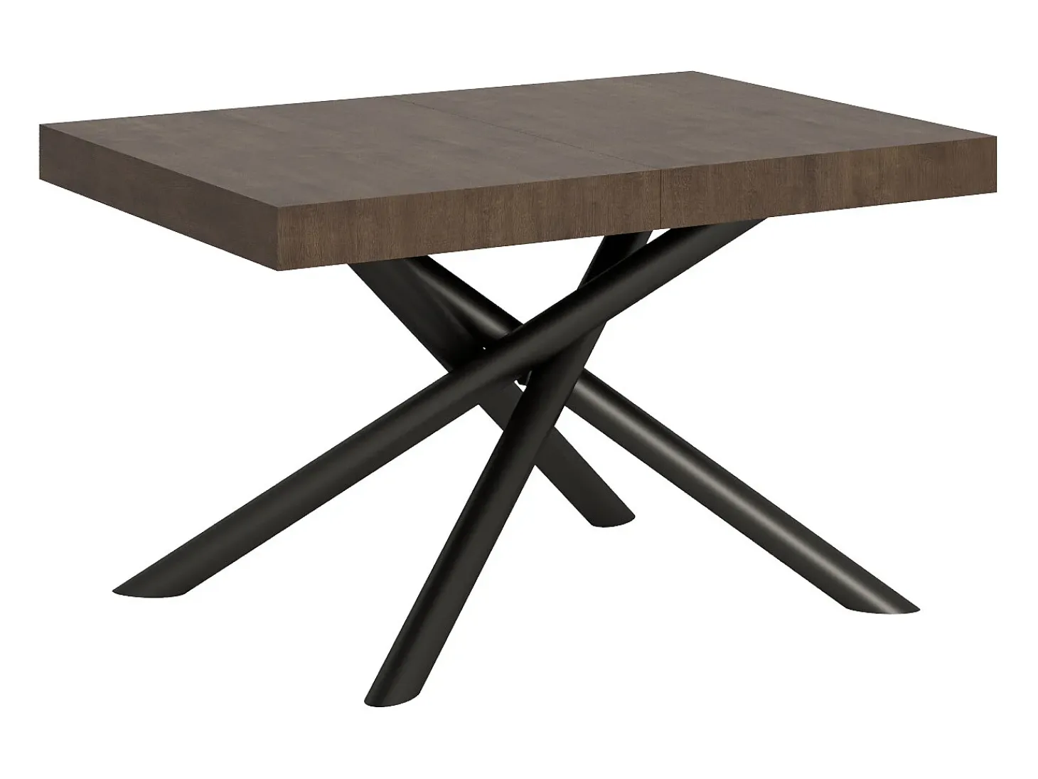 Mesa extensible 90x140/244 cm Famas Nogal estructura Antracita