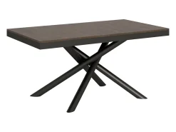 Mesa extensible 90x160/264 cm Famas Evolution Nogal estructura Antracita