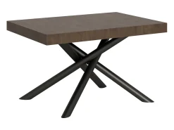 Mesa extensible 90x130/234 cm Famas Nogal estructura Antracita