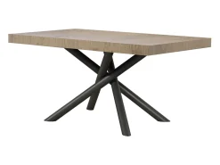 Mesa extensible 90x200/460 cm Famas Roble Natural estructura Antracita