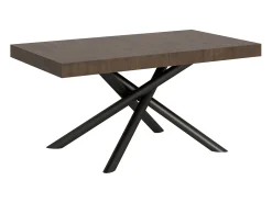 Mesa extensible 90x160/264 cm Famas Nogal estructura Antracita