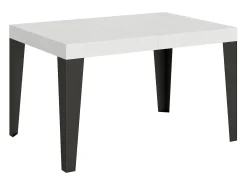 Mesa extensible 140/400x90 cm Flame fresno blanco patas antracita