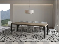 Mesa extensible 90x160/420 cm Flame Premium Cachemira patas antracita