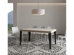 Mesa extensible 90x160/420 cm Flame Premium Cachemira patas antracita