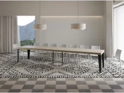 Mesa extensible 90x160/420 cm Flame Premium Cachemira patas antracita